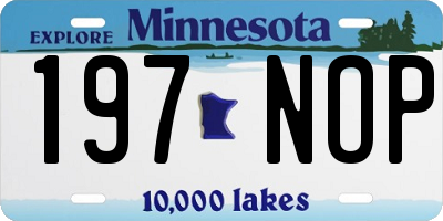 MN license plate 197NOP