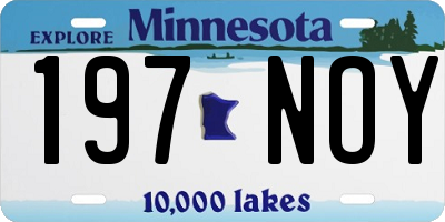 MN license plate 197NOY