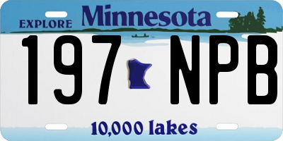 MN license plate 197NPB
