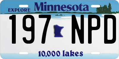 MN license plate 197NPD
