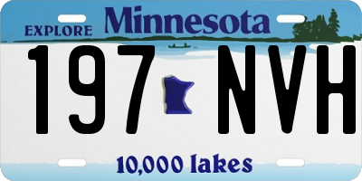 MN license plate 197NVH