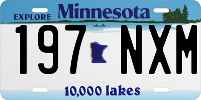 MN license plate 197NXM