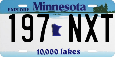 MN license plate 197NXT