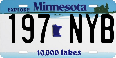 MN license plate 197NYB