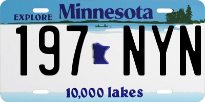 MN license plate 197NYN