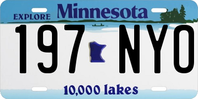 MN license plate 197NYO
