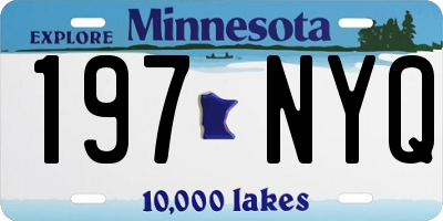 MN license plate 197NYQ
