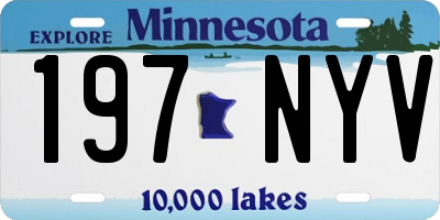 MN license plate 197NYV