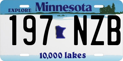 MN license plate 197NZB