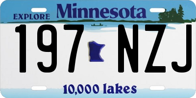 MN license plate 197NZJ