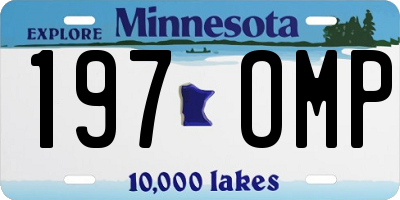 MN license plate 197OMP
