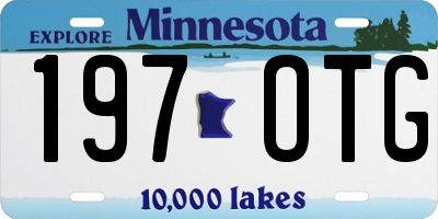 MN license plate 197OTG