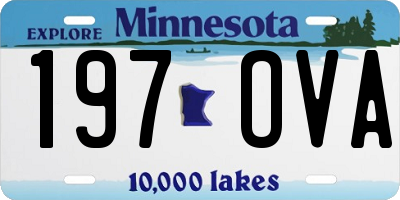 MN license plate 197OVA