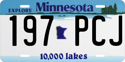 MN license plate 197PCJ
