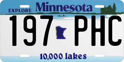 MN license plate 197PHC
