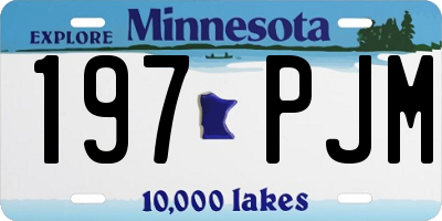 MN license plate 197PJM