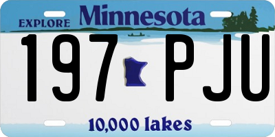 MN license plate 197PJU
