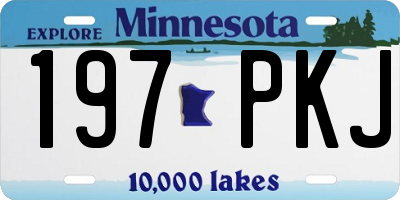 MN license plate 197PKJ