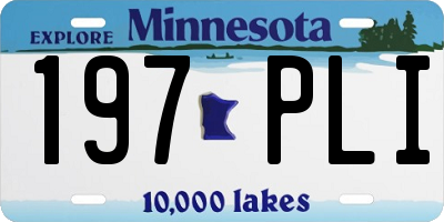 MN license plate 197PLI