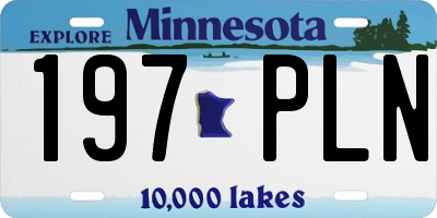 MN license plate 197PLN