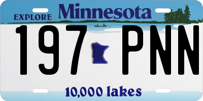 MN license plate 197PNN