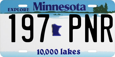 MN license plate 197PNR