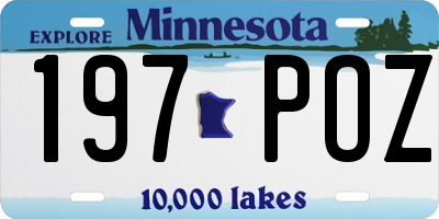 MN license plate 197POZ