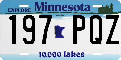 MN license plate 197PQZ