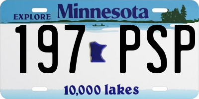 MN license plate 197PSP