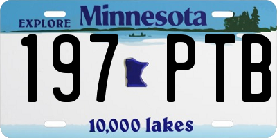 MN license plate 197PTB