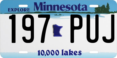 MN license plate 197PUJ