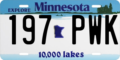 MN license plate 197PWK