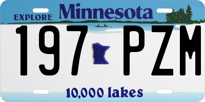 MN license plate 197PZM