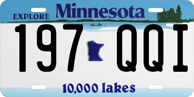 MN license plate 197QQI