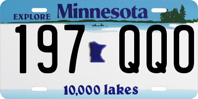 MN license plate 197QQO