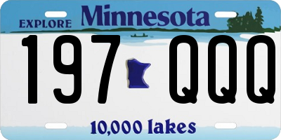 MN license plate 197QQQ