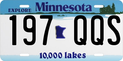 MN license plate 197QQS