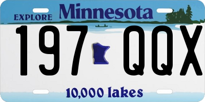 MN license plate 197QQX