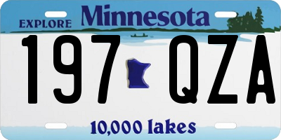 MN license plate 197QZA