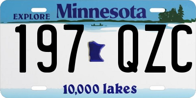 MN license plate 197QZC