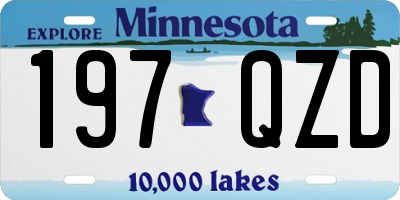MN license plate 197QZD