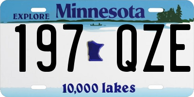 MN license plate 197QZE