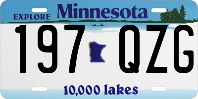 MN license plate 197QZG
