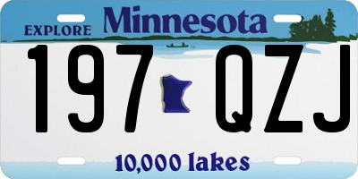 MN license plate 197QZJ