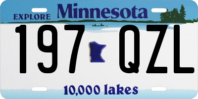 MN license plate 197QZL