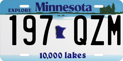 MN license plate 197QZM