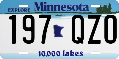 MN license plate 197QZO