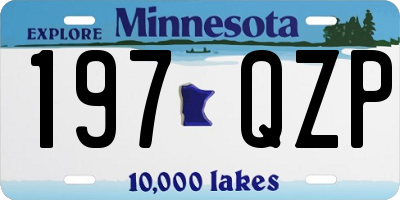 MN license plate 197QZP