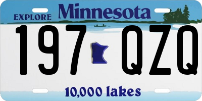MN license plate 197QZQ