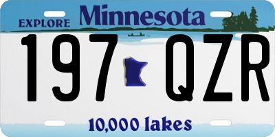 MN license plate 197QZR